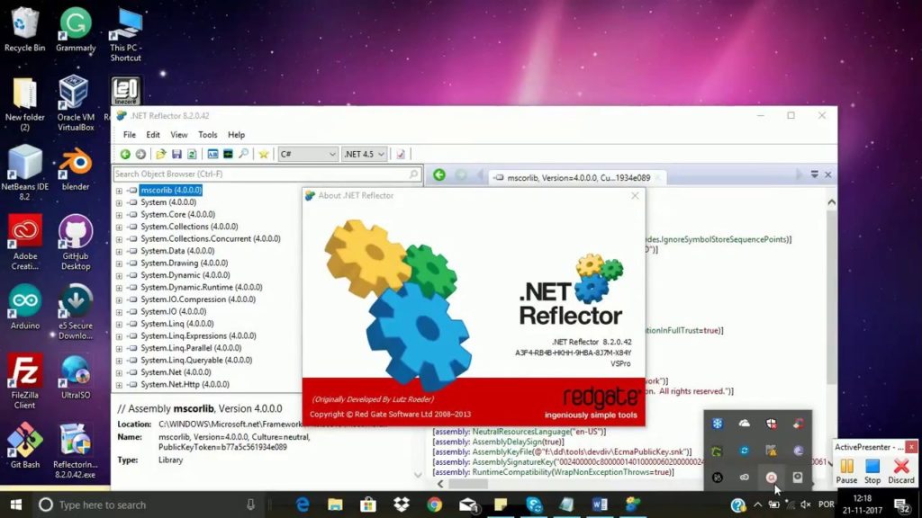 net reflector serial number